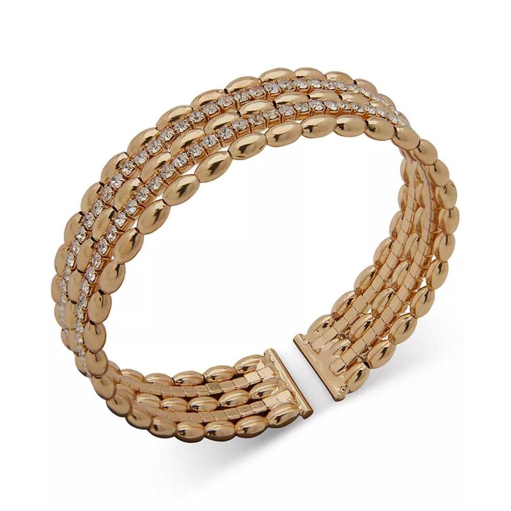 Crystal Cuff Slip On Boxed Bracelet